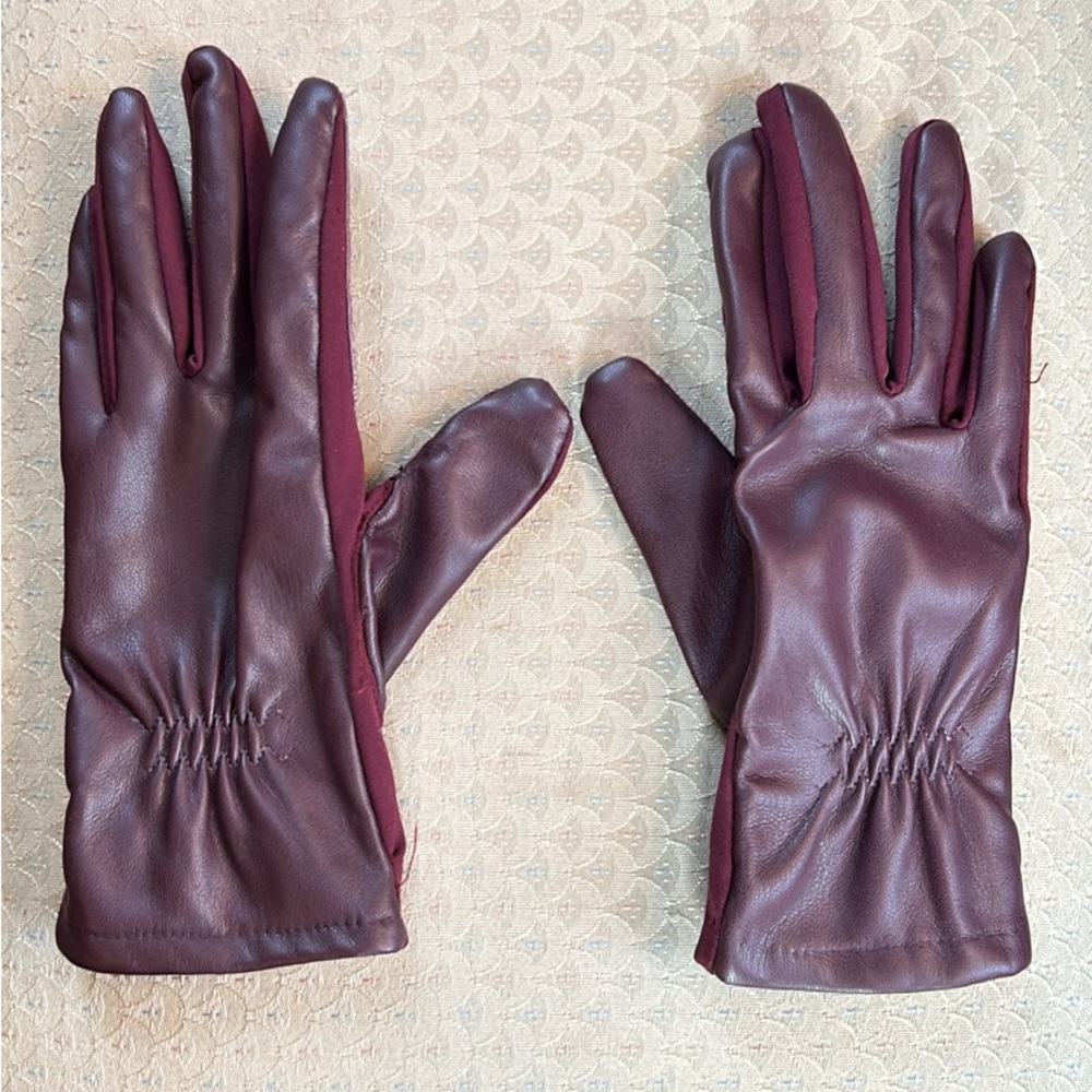 Faux Leather Gloves for Women